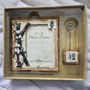 Feng Shui Happiness 4x6 Photo Frame & Memo Clip- NWT